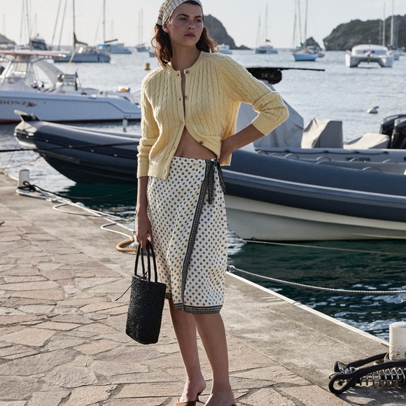 Doen Yellow Cable Knit Cardigan - Picture 4 of 11